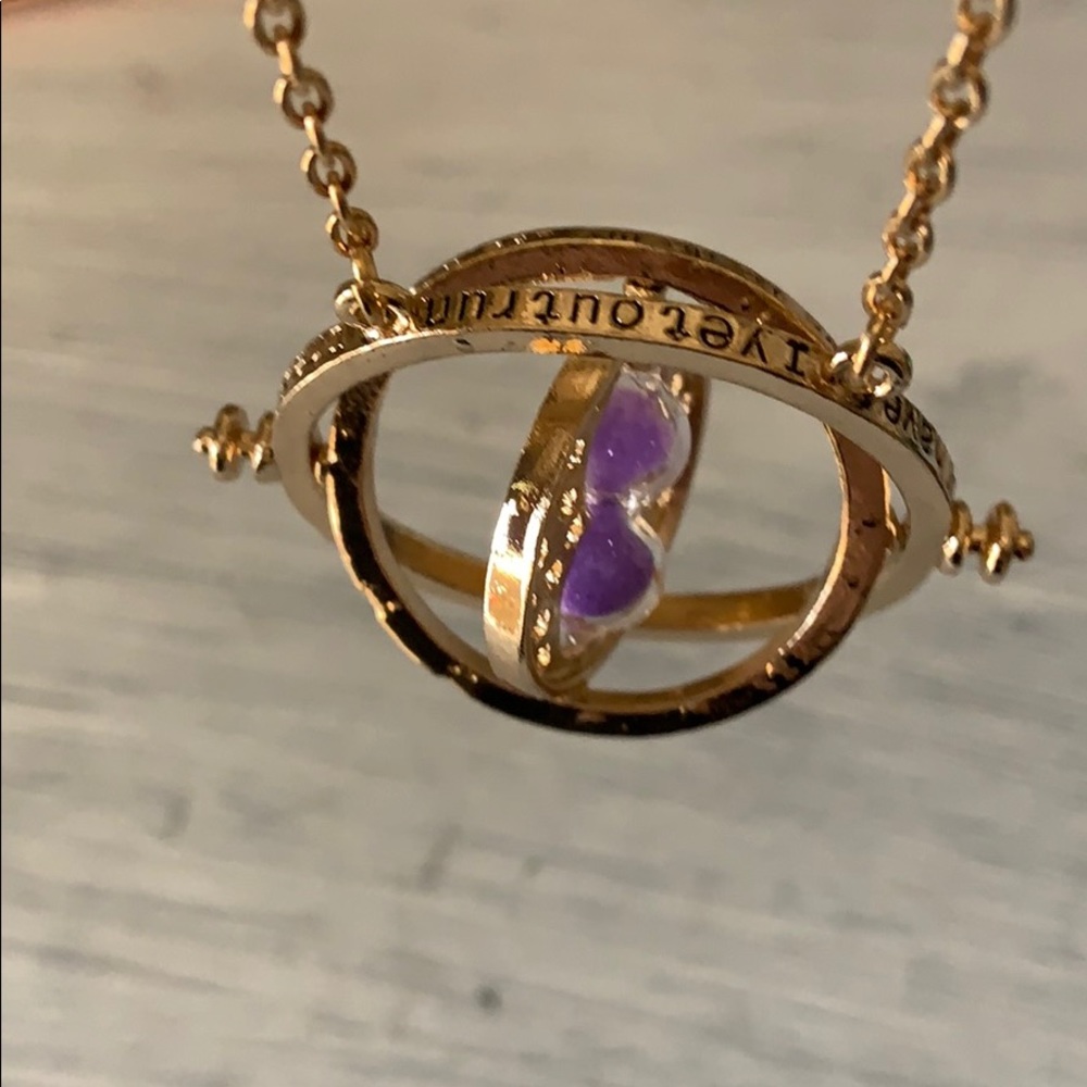 Gold long necklace
